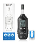 Two In One Digital Psychrometer Thermometer Hygrometer With Backlight For Humidity Temperature Wet Bulb And Dew Point Monitoring Real Time Air Moisture Reader black handheld unit with battery and box