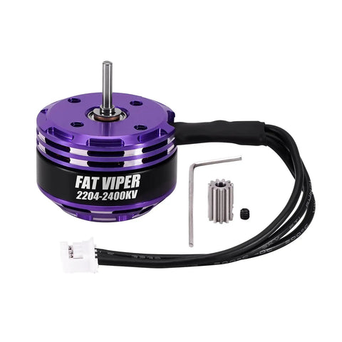 Beefed Up Fat Viper 2204 2400KV Brushless Outrunner Motor And Transmission For One Eighteen Scale RC Upgrade components