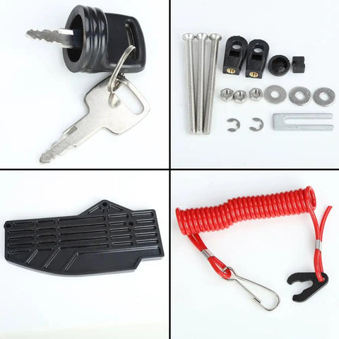 Side Mount Outboard Remote Control Box For Yamaha Boats Easy Push Open Throttle And Forward Reverse Shifting With 10 Pin Cable And 16.7 Ft Harness Replacement OEM 703 48205