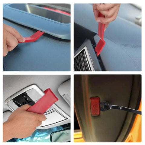 41 Piece Auto Trim Removal Tool Kit For Car Interior Panels Dash Doors Window Moldings With Durable Nylon And Stainless Steel Tools in use
