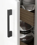 Matte Black Cabinet Pulls 5 Inch Center To Center Aluminum Drawer Handles on kitchen cabinet door