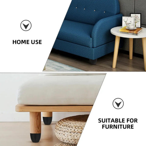 Six Pack Screw On Furniture Legs For Chairs And Sofas Made From Plastic And Zinc Alloy Easy Installation And Storage Replacement Feet