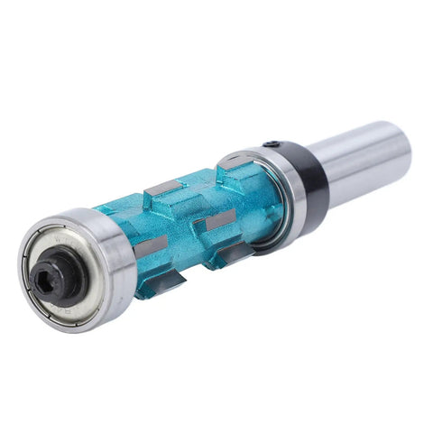 Premium Carbide Double Bearing Spiral Flush Trim Router Bit For Woodworking Pros 1/2 Inch Shank with 3/4 Inch cutting edge.