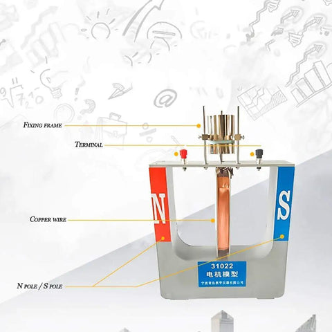 Multi Function Motor Demonstration Model For Physics Class Electromagnetism Teaching Aids Hands On Educational Science Kit metal motor demo with N/S poles and copper wire