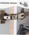 Stainless Steel Damping Hinges For Cabinet Doors 2 Pack Heavy Duty Hydraulic Soft Close Mechanism for kitchen cabinet installation