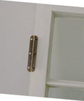 Tank Tough Heavy Duty Piano Hinges For Cabinets And Toolboxes 150 By 10 Mm Antique Brass hinge mounted on a cabinet door.