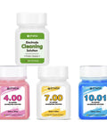 PH Meter Calibration Solution Kit With 4.00, 7.00 And 10.01 Buffers And Electrode Cleaning Solution, 50ml Bottles