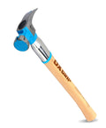 Framing Hammer 22 Oz With Milled Face And Curved Hickory Wood Handle, Steel Overstrike Protection, Pro Grade Carpenter Tool