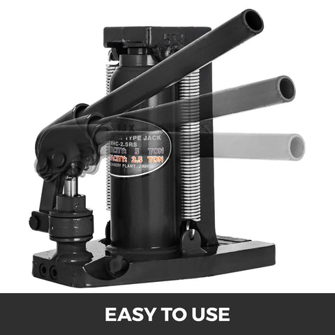 Shop Grade Hydraulic Toe Jack With Rapid Lift Springs And Tough One Piece Grip Claws Crafted From Heat Treated Steel For Knuckle Busting Mechanics And Weekend Grinds, showing lever mechanism.
