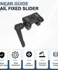 2 Pack HG20 Linear Guide Rail Fixed Sliders With Anti Collision Block Stopper And Handle Cushions For CNC Machines 3D Printers And Laser Engravers Positioning Block For Precise Pro Grade Assembly, black steel HG20 fixed slider