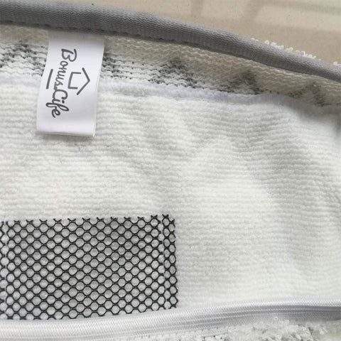 BonusLife steam mop pad for Bissell PowerFresh, white microfiber with black mesh patch, 8-pack