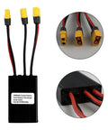 Hella Reliable Dual Battery Connector 20V To 72V 40A Parallel Adapter For Electric Scooters with XT60 plugs and aluminum body.