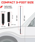3 Foot Fiberglass CB Radio Antenna With 1000 Watt Rating Black Finish Built Tough Stainless Steel Spring VibraSorb Anti Breakage Design
