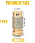 2 pcs 5/8-inch diamond drill bit heads with brass core and diamond-coated surface for stained glass grinding