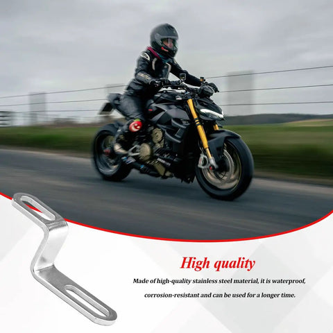 Motorcycle Exhaust Pipe Bracket 2 Pack Z Shape Stainless Steel Muffler Hanger Mount Clamp Universal Fit For Dirt Bikes