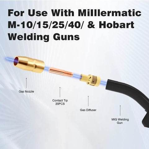 For Use With Millermatic MIG Contact Tips That Fit M10 M15 M25 And M40 Guns For Solid Welds Every Single Time Without Hassles