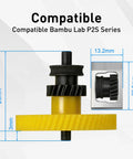 Extruder Gear Assembly For 3D Printer Filament Drive Transmission Replacement showing metal gear dimensions