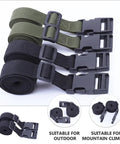 2 Pack Cargo Lashing Straps With Quick Release Buckles For Camping Gear And Luggage Securing, Heavy Duty Nylon Tie Down Straps In Black.