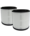 Replacement Filter Pack For Bissell MYair Plus And MYair HUB Purifiers 2905A 3179A 3389 H13 True HEPA With Activated Carbon Four-Stage Filtration 2-Pack showing two cylindrical filters