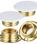 4 Pack White Iron Fire Sprinkler Covers Ceiling Mounted Universal Concealed Plates, 8.5x8.5x3 cm, heavy duty protection