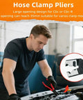 Mechanic using hose clamp pliers from 7 Piece Electrical Disconnect Pliers Set With Leather Case Auto Connector Removal Kit