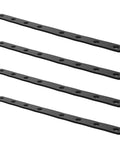 Black Metal Joining Plates 4 Pcs Stainless Flat Straight Brackets With Screws For Precise Alignment And Heavy Duty Load Capacity