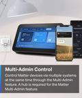 Matter Compatible Smart Plug Mini, Ultra Compact 15A 1800W, Plug and Play Setup with smart display and phone app interface.