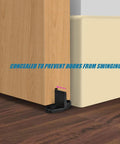 Barn Door Floor Guide 2 Pack, Sliding Door Bottom Guide Floor Mount, Concealed T Shape Guide installed on wood floor