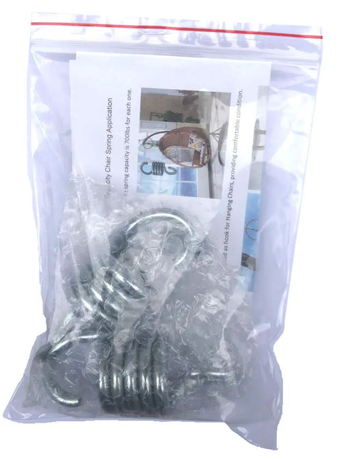 800 Lb Capacity Hammock Chair Spring Set 4 Inch Porch Swing Springs Suspension Hangers And Hooks Replacement, packaged view