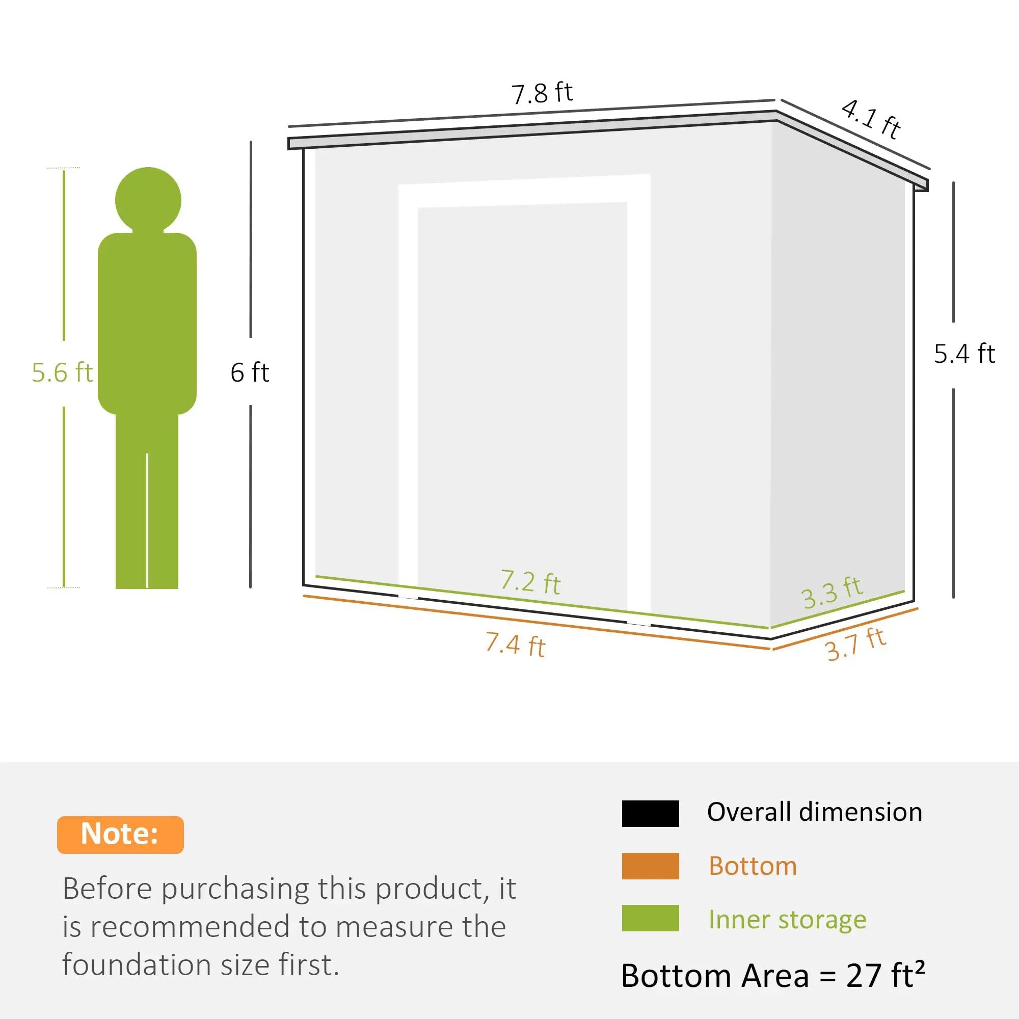 No Nonsense 8x4 Outdoor Storage Shed | Weatherproof