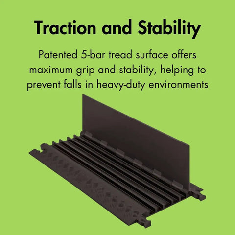 Three Channel Medium Profile Drive Over Cable Protector With Interlocking Dogbone Connectors, heavy duty load view