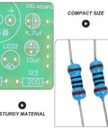 Dope Dual 555 Timer Circuit Kit for Electronics Training and DIY Projects, showing circuit board and resistors in close-up
