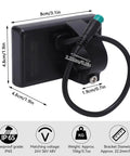 Back view of All In One Electric Bike LCD Display Meter 24V To 60V Control Panel With Waterproof Connector showing dimensions and features.