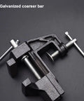 2 Inch Mini Bench Vise Beefy Heavy Duty Table Clamp with 1.20 Inch Jaw Width, gray finish, on dark background, showing anti-slip jaws