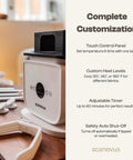 Automatic Ironing Machine 4.0 for Home Use in a modern room setting, showcasing touch control panel and customization features