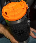 Stainless Steel Tumbler With Flip Top Lid 20 Oz Insulated Double Wall Vacuum Mug With Slip Resistant Sleeve and Spill Proof Seal
