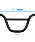 Swallow Shaped High Carbon BMX Handlebar 585mm Long With 22.2mm Clamp For Small Kid Bikes Durable Steel Build And Easy Upgrades