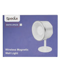 LED Wall Mounted Reading Lights Dope 2 Pack Cordless Magnetic Wall Sconce with Remote box front view in blue
