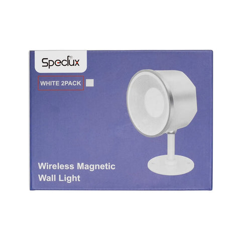 LED Wall Mounted Reading Lights Dope 2 Pack Cordless Magnetic Wall Sconce with Remote box front view in blue