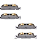 Heavy Duty Sliding Door Rollers 88 Type Double Groove Pulley set of four stainless brass rollers for secure bottom track mount.