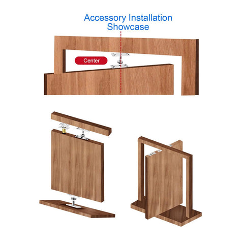 Installation of Built Tough Heavy Duty 360 Degree Stainless Steel Hidden Door Pivot Hinge for seamless wood furniture use