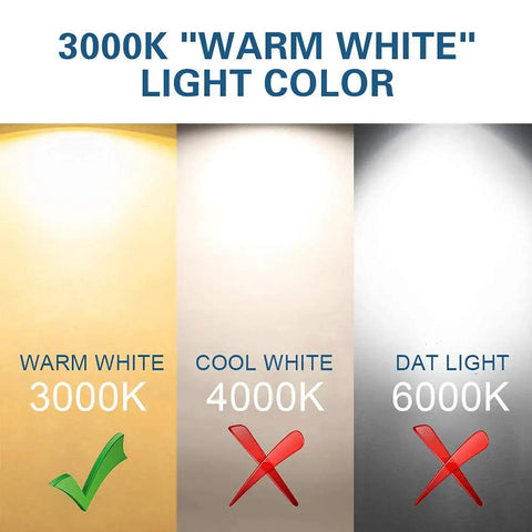 Warm white 3000K light color comparison for Must Have Low Voltage 12V 7W In Ground COB LED Landscape Lights 700 Lumens Each IP67