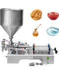 Plug And Play Pneumatic Piston Filling Machine With Double Nozzle For Liquids And Pastes Semi Automatic Horizontal Dispenser for creams and honey.