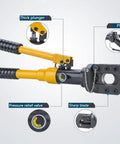 Manual Hydraulic Cable Cutter 10 Ton 30mm Heavy Duty Rebar Shear For Wire Rope Steel Strand Iron Chain, close-up of features