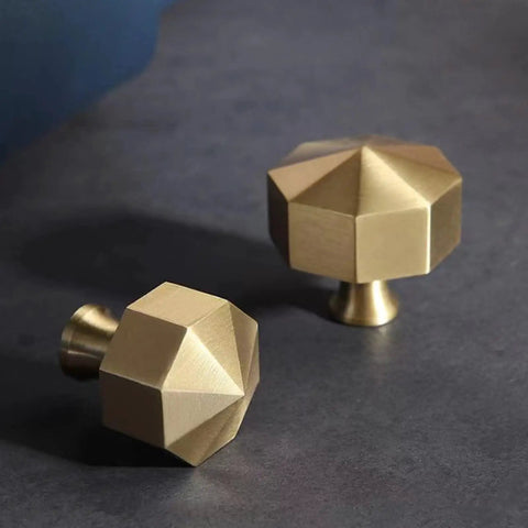 Solid Brass Knobs Set In Brushed Gold Finish For Cabinets Dressers And Drawers Contemporary Euro Style Drawer Handles