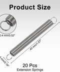 Ditch The Rust With These 20PC Heavy Duty Stretch Springs Made From Premium 304 Stainless Steel, 0.02 Inch Gauge, 1.57 Inch Long.