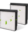 1040 Replacement Humidifier Wick Filter For B40 B40-C Series 2 Pack with leaves, in 8.5 x 9 x 1.5 inch size, white and black.