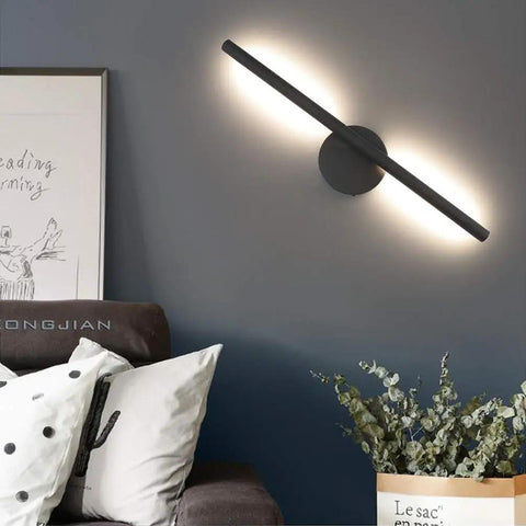 Black Wall Sconce Rotatable 360 Degree LED Light Fixture For Bedroom, Living Room, And Hallway illuminating a room corner