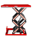 Heavy Duty 4400 Lb Electric Hydraulic Double Scissor Lift Table With 70.1 Inch Lift, 63 By 39.4 Inch Platform, UL Certified Motor