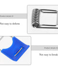 Close-up of reinforced iron springs and blue grip of 100 Pcs Spring Clips Snap Downlight Mounts For Garage Fixtures LED Strip Light Accessories